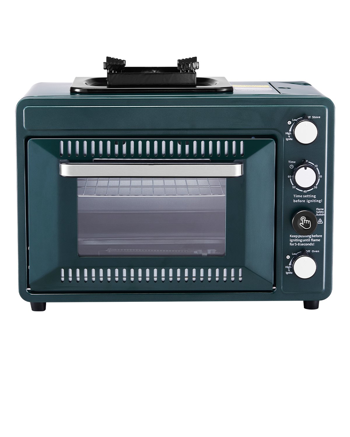Outdoor Oven 2-in-1 Portable Gas Camping Stove Oven Combo Adjustable Fire Outdoor Oven 2-in-1 Portable Gas Camping Stove Oven Combo Adjustable Fire