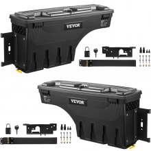Caixa de ferramentas de armazenamento de cama de caminhão VEVOR com fechadura para Tundra 2007-2021 esquerda e direita