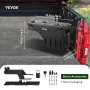 Caixa de ferramentas de armazenamento de cama de caminhão VEVOR com fechadura para 2015-2021 Ford F150 esquerda e direita