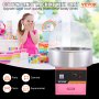 VEVOR Electric Cotton Candy Machine, 1000W Candy Floss Maker, Commercial Cotton Candy Machine with Stainless Steel Bowl, Sugar Scoop, and Cover, Perfect for Home Kids Birthday, Family Party Pink