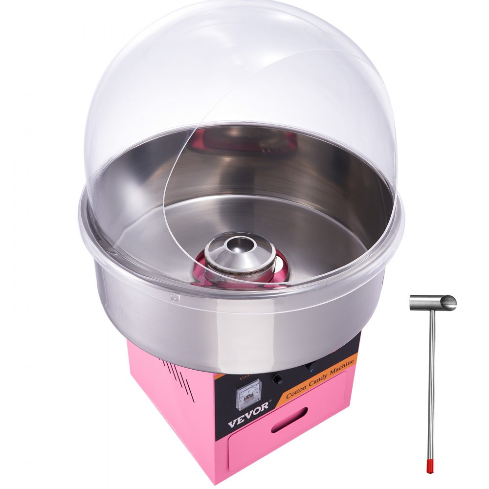 VEVOR Commercial Cotton Candy Machine with Cover Sugar Floss Maker 1000W Party
