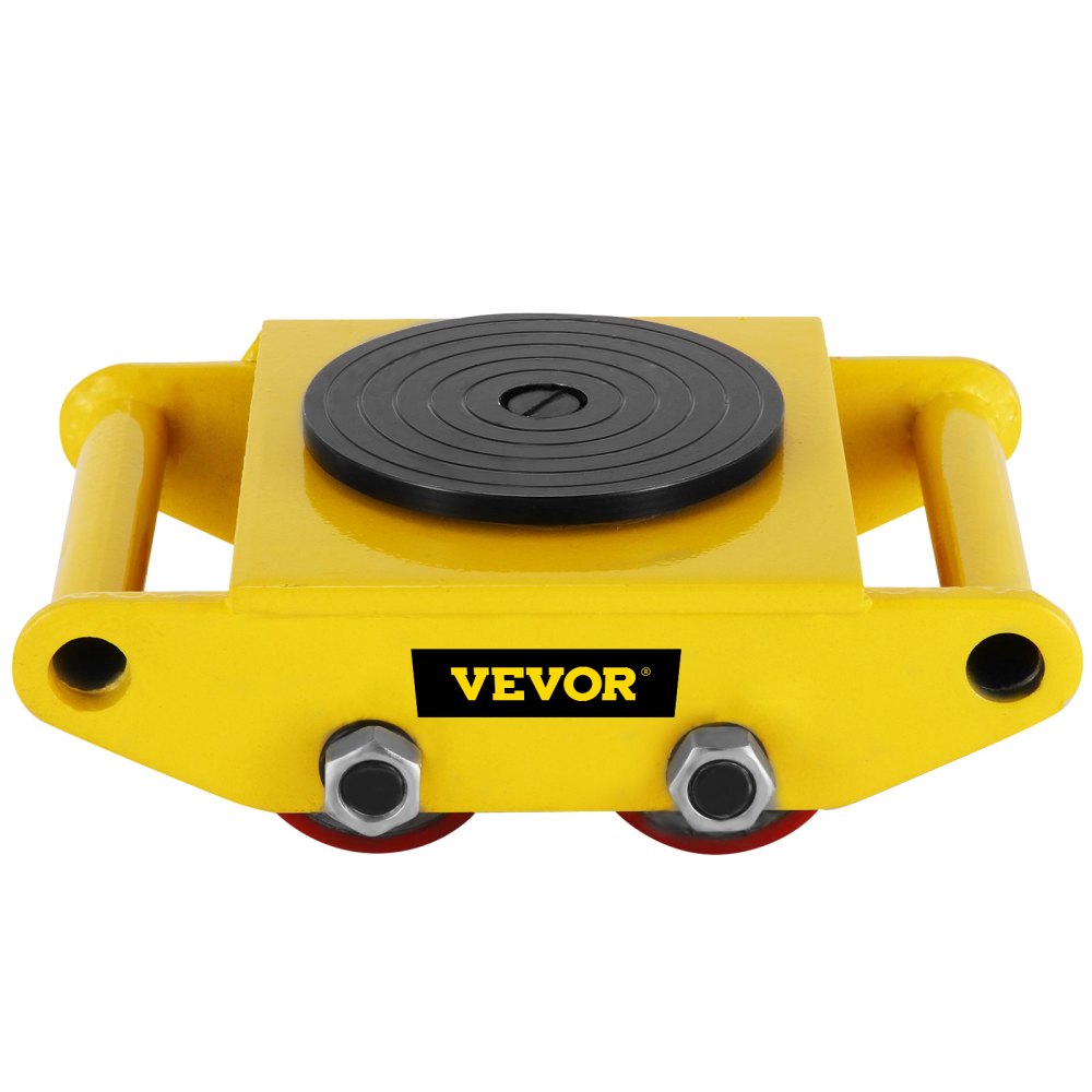 VEVOR Industrial Machinery Mover, 4PCS, 6T/13200lbs Machinery Moving Skate with 360°Rotation Cap and 4 Rollers & PU Wheels, Heavy Duty Dolly Skates for Moving Equipment