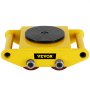 VEVOR Industrial Machinery Mover, 4PCS, 6T/13200lbs Machinery Moving Skate with 360°Rotation Cap and 4 Rollers & PU Wheels, Heavy Duty Dolly Skates for Moving Equipment
