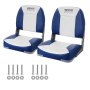 VEVOR Boat Seat Low Back Fold-Down Fishing Boat Chair with Sponge Padding 2 Pack