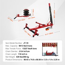 VEVOR Auto Body Frame Puller Straightener with Clamps Airbag Jack Hydraulic Pump