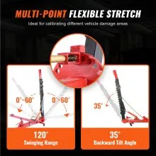 VEVOR Auto Body Frame Straightener, 6 Ton Tension Car Frame Puller, Auto Body Frame Machine with Swivel Post, Hydraulic Foot Pump, Airbag Jack and Pulling Clamp Set, for Auto Body Frame Repair