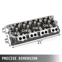 VEVOR Cylinder Head Assembled, Engine Cylinder Head Assembly Replacement 6.4L, Cast Iron Cylinder Head Fit for 08-10 Ford F250 F350 F450 F550