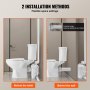 VEVOR Macerating Toilet System with 800W Pump Upflush Toilet For Basement