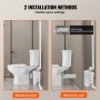 VEVOR Macerating Toilet System with 700W Pump Upflush Toilet For Basement