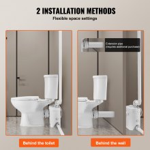 VEVOR Macerating Toilet System with 700W Pump Upflush Toilet For Basement