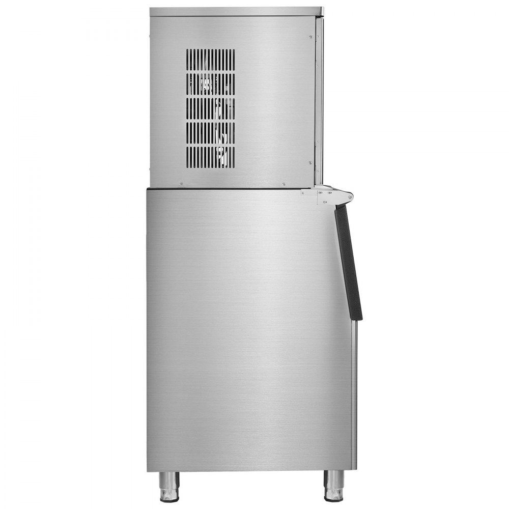 VEVOR Commercial Ice Maker 400LBS/24H & 300LBS Storage Bin Auto Self-Cleaning