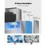 VEVOR Commercial Ice Maker 300LBS/24H & 250LBS Storage Bin Auto Self-Cleaning