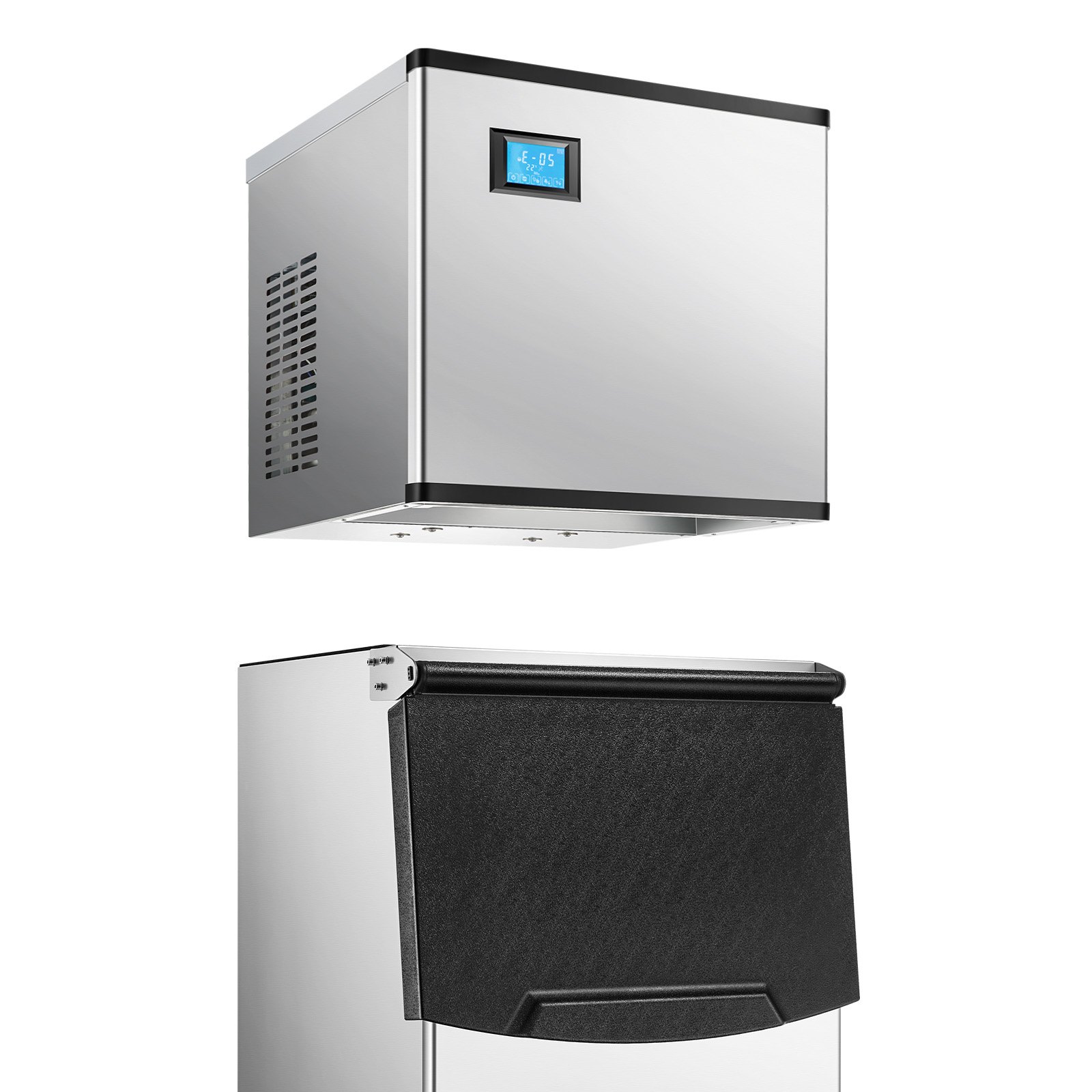 VEVOR Commercial Ice Maker Machine, 300LBS/24H Ice Making Machine with 250LBS Large Storage Bin, Auto Self-Cleaning Ice Maker Machine with Touchscreen for Bar Cafe Restaurant Business Commercial