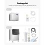 VEVOR Commercial Ice Maker Machine, 360LBS/24H Ice Making Machine with 250LBS Large Storage Bin, Auto Self-Cleaning Ice Maker Machine with Touchscreen for Bar Cafe Restaurant Business Commercial