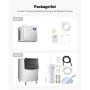 VEVOR Commercial Ice Maker Machine, 550LBS/24H Ice Making Machine with 250LBS Large Storage Bin, Auto Self-Cleaning Ice Maker Machine with Touchscreen for Bar Cafe Restaurant Business Commercial