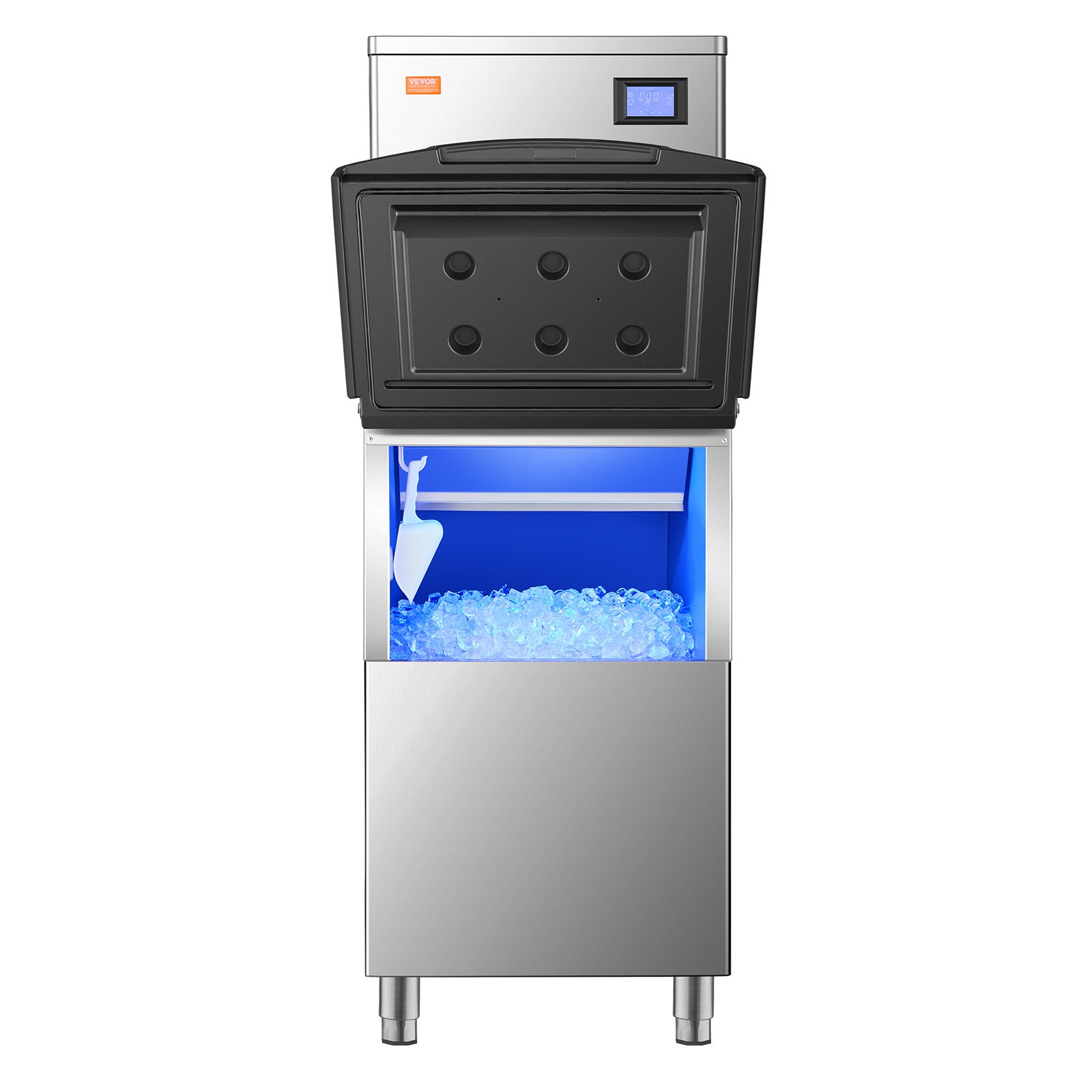 VEVOR Commercial Ice Maker Machine, 360LBS/24H Ice Making Machine with 250LBS Large Storage Bin, Auto Self-Cleaning Ice Maker Machine with Touchscreen for Bar Cafe Restaurant Business Commercial