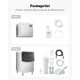 VEVOR Commercial Ice Maker Machine, 400LBS/24H Ice Making Machine with 250LBS Large Storage Bin, Auto Self-Cleaning Ice Maker Machine with Touchscreen for Bar Cafe Restaurant Business Commercial