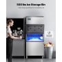 VEVOR Commercial Ice Maker Machine, 800LBS/24H Ice Making Machine with 500LBS Large Storage Bin, Auto Self-Cleaning Ice Maker Machine with Touchscreen for Bar Cafe Restaurant Business Commercial