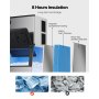 VEVOR Commercial Ice Maker Machine, 800LBS/24H Ice Making Machine with 500LBS Large Storage Bin, Auto Self-Cleaning Ice Maker Machine with Touchscreen for Bar Cafe Restaurant Business Commercial