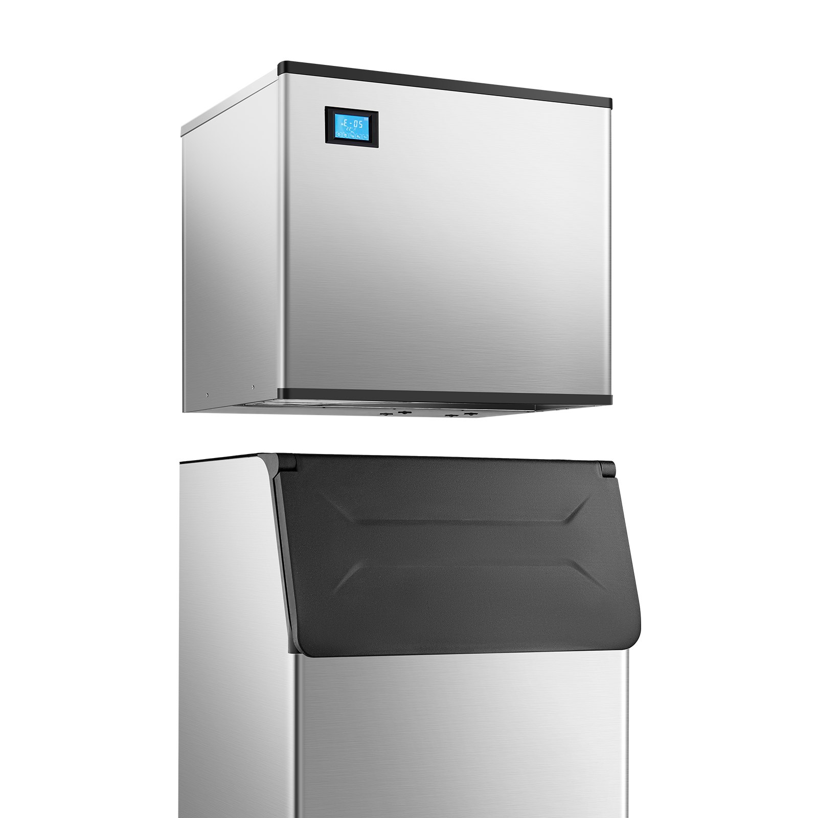 VEVOR Commercial Ice Maker Machine, 800LBS/24H Ice Making Machine with 500LBS Large Storage Bin, Auto Self-Cleaning Ice Maker Machine with Touchscreen for Bar Cafe Restaurant Business Commercial