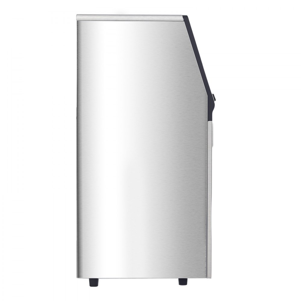 VEVOR 110lbs/24H Commercial Ice Maker Machine, 33lbs Storage Capacity Ice Maker with Drain Pump, 50 Ice Cubes in 15 Minutes, LED Digital Display Freestanding Self-Cleaning for Bar Office Restaurant