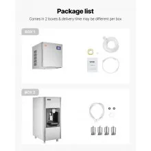 VEVOR Commercial Ice Maker, 440 Lbs/Day Ice Maker Machine, 180 Lbs Large Ice Storage Bin with 20 Lbs/Min Automatic Ice Dispensing, Self-Cleaning Ice Machine with Touchscreen for Bar, Cafe, Restaurant