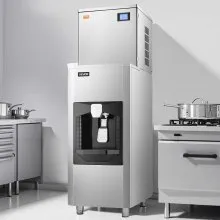 VEVOR Commercial Ice Maker, 440 Lbs/Day Ice Maker Machine, 180 Lbs Large Ice Storage Bin with 20 Lbs/Min Automatic Ice Dispensing, Self-Cleaning Ice Machine with Touchscreen for Bar, Cafe, Restaurant