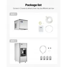 VEVOR Commercial Ice Maker, 500 Lbs/Day Ice Maker Machine, 180 Lbs Large Ice Storage Bin with 20 Lbs/Min Automatic Ice Dispensing, Self-Cleaning Ice Machine with Touchscreen for Bar, Cafe, Restaurant