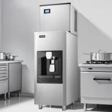 VEVOR Commercial Ice Maker, 500 Lbs/Day Ice Maker Machine, 180 Lbs Large Ice Storage Bin with 20 Lbs/Min Automatic Ice Dispensing, Self-Cleaning Ice Machine with Touchscreen for Bar, Cafe, Restaurant