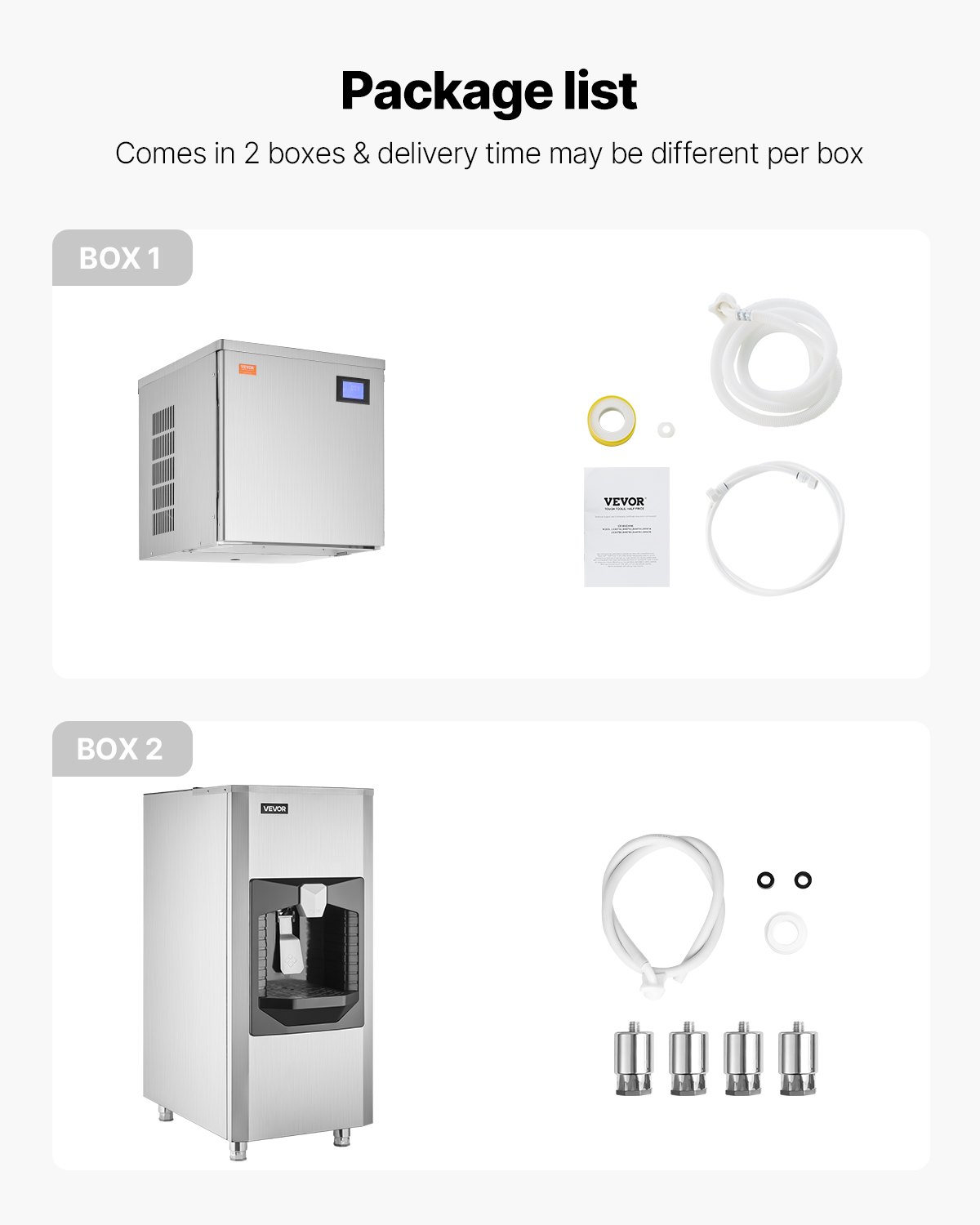 VEVOR Commercial Ice Maker, 400 Lbs/Day Ice Maker Machine, 180 Lbs Large Ice Storage Bin with 20 Lbs/Min Automatic Ice Dispensing, Self-Cleaning Ice Machine with Touchscreen for Bar, Cafe, Restaurant