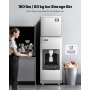 VEVOR Commercial Ice Maker, 400 Lbs/Day Ice Maker Machine, 180 Lbs Large Ice Storage Bin with 20 Lbs/Min Automatic Ice Dispensing, Self-Cleaning Ice Machine with Touchscreen for Bar, Cafe, Restaurant