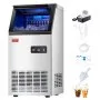 VEVOR 80lbs/24H Commercial Ice Maker Machine, 28lbs Storage Capacity Ice Maker with Drain Pump, 36 Ice Cubes in 15 Minutes, LED Digital Display Freestanding Self-Cleaning for Bar Office Restaurant