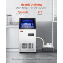 Commercial Ice Maker Freestanding Cabinet Machine 80lbs/24H 36 Ice Cubes