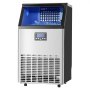 VEVOR 100lbs/24H Commercial Ice Maker Machine, 33lbs Storage Capacity Ice Maker with Drain Pump, 45 Ice Cubes in 15 Minutes, LED Digital Display Freestanding Self-Cleaning for Bar Office Restaurant