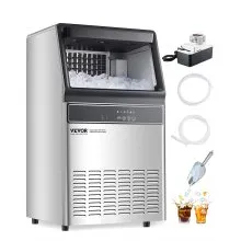 Commercial Ice Maker Freestanding Cabinet Machine 110lbs/24H 50 Ice Cubes