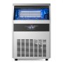 VEVOR 160lbs/24H Commercial Ice Maker Machine, 66lbs Storage Capacity Ice Maker with Drain Pump, 80 Ice Cubes in 15 Minutes, LED Digital Display Freestanding Self-Cleaning for Bar Office Restaurant
