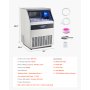 VEVOR 440lbs/24H Commercial Ice Maker Machine, 130lbs Storage Capacity Ice Maker with Drain Pump, 160 Ice Cubes in 15 Minutes, LED Digital Display Freestanding Self-Cleaning for Bar Office Restaurant
