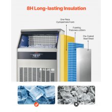 Commercial Ice Maker Freestanding Cabinet Machine 440lbs/24H 160 Ice Cubes