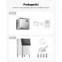VEVOR Commercial Ice Maker Machine, 360LBS/24H Ice-Making Machine with 300LBS Large Storage Bin, Auto Self-Cleaning Ice Maker with Touchscreen for Bar Cafe Restaurant Business Commercial