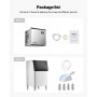 VEVOR Commercial Ice Maker Machine, 500LBS/24H Ice-Making Machine with 300LBS Large Storage Bin, Auto Self-Cleaning Ice Maker with Touchscreen for Bar Cafe Restaurant Business Commercial