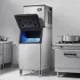 Máquina para fabricar hielo comercial VEVOR, 250 kg/24 h, con depósito de almacenamiento grande de 136 kg, autolimpiable y pantalla táctil para bares, cafeterías, restaurantes y negocios comerciales.