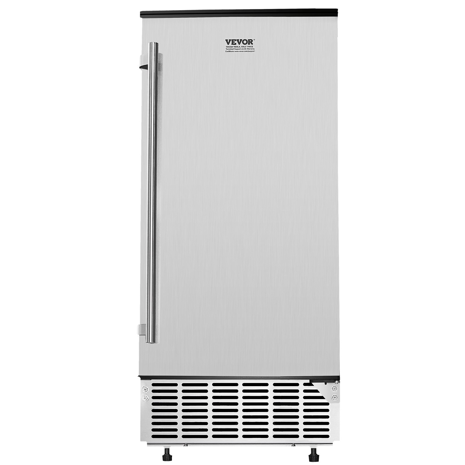 VEVOR Undercounter Built-in Ice Maker, 80 Lbs/Day Under Counter Ice Maker Machine with Reversible Door Stainless Steel, Freestanding Ice Maker for Commercial Home Kitchen, Electric Drainage