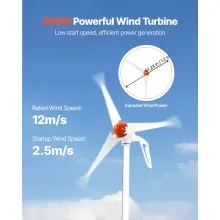 VEVOR 12V 400W Solar Wind Power Kit, 2PCS 100W Monocrystalline Solar Panels + 200W Wind Turbine + MPPT Wind/Solar Hybrid System Controller for Home RV Boat Camping Off-Grid Applications
