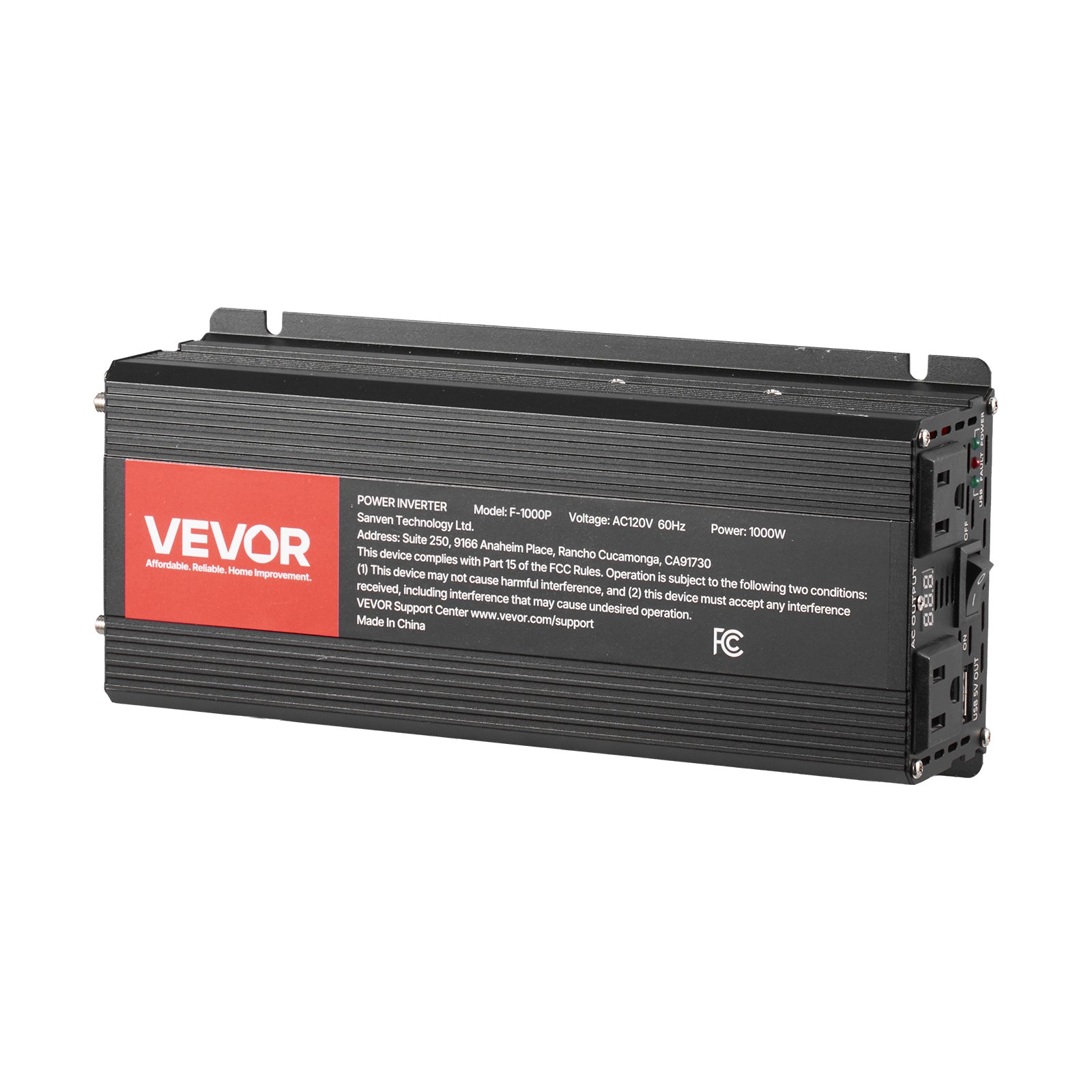 VEVOR 12V 600W Solar Wind Power Kit, 2PCS 100W Solar Panel + 400W Wind Turbine + 12.8V 100Ah LiFePO4 Battery + 1000W Power Inverter + MPPT Hybrid Controller for Home RV Boat Off-Grid Applications
