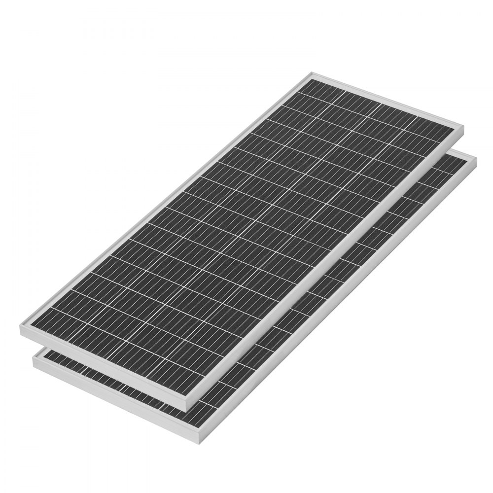 VEVOR 200W 12V Complete Solar Power Kit, 2PCS 100W Monocrystalline Solar Panels + 12.8V 50Ah LiFePO₄ Battery + 40A Charge Controller + 800W Power Inverter, Ideal for RV Home Camping Boat Off-Grid