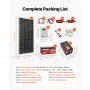 VEVOR 800W 12V Complete Solar Power Kit, 4*200W Monocrystalline Solar Panels + 12.8V 300Ah LiFePO₄ Battery + 60A MPPT Charge Controller + 2000W Power Inverter for Home, Small Farm, Cabin, Off-Grid