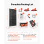 VEVOR 1200W 24V Complete Solar Power Kit, 6*200W Monocrystalline Panels + 25.6V 300Ah LiFePO₄ Battery + 60A MPPT Charge Controller + 3KW Power Inverter, High Output Solar Kit for Large House Shed Farm