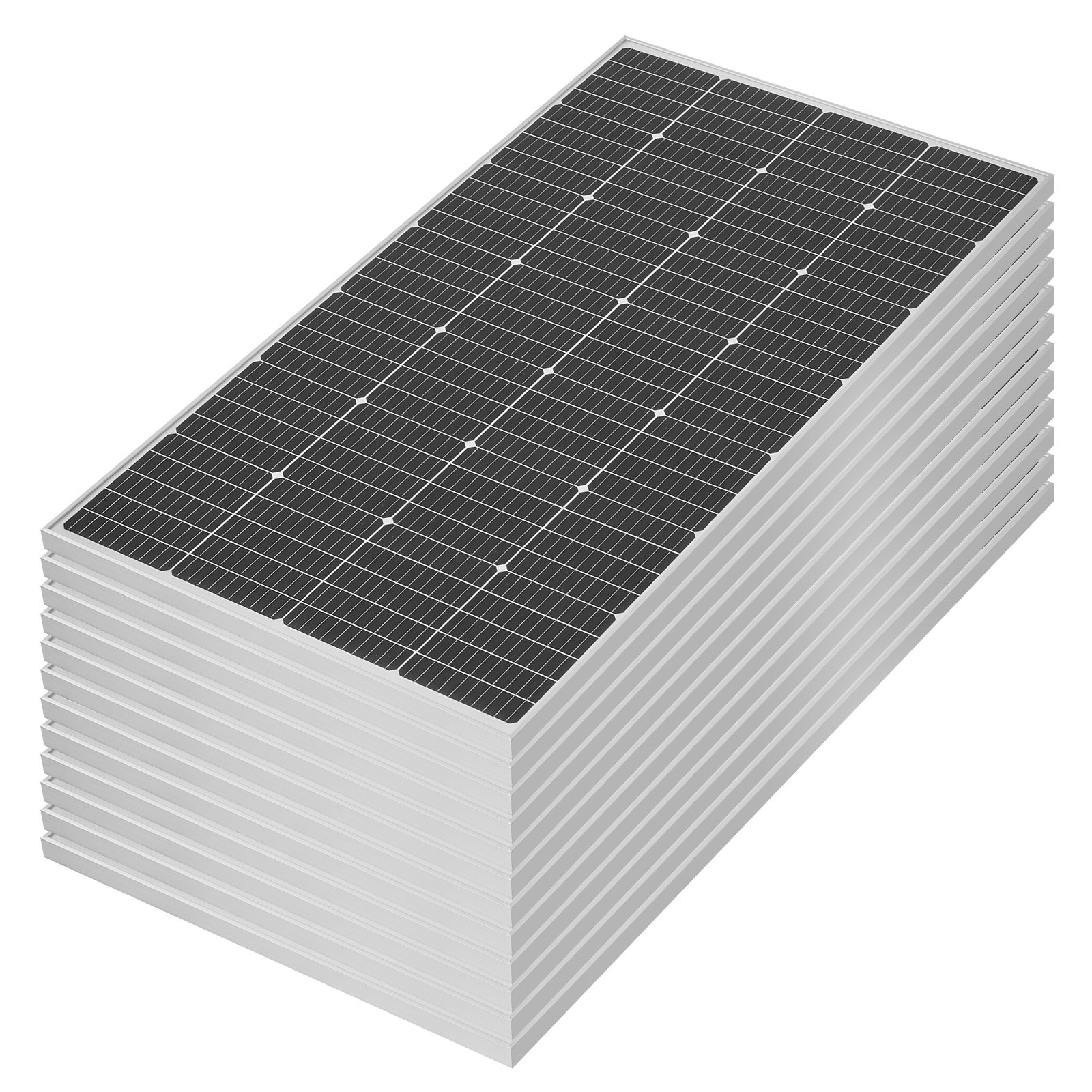 VEVOR 2400W 48V Complete Solar Power Kit, 12PCS 200W Monocrystalline Solar Panels + 51.2V 100Ah LiFePO₄ Battery + 48V 5000W Hybrid Inverter, High Output Off-Grid Solar Kit for Large House Shed Farm