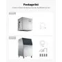 VEVOR Commercial Ice Maker Machine, 550LBS/24H Ice-Making Machine with 300LBS Stainless Steel Storage Bin, Auto Self-Cleaning Ice Maker with Touchscreen for Bar Cafe Restaurant Business Commercial