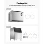 VEVOR Commercial Ice Maker Machine, 1000LBS/24H Ice-Making Machine with 500LBS Stainless Steel Storage Bin, Auto Self-Cleaning Ice Maker with Touchscreen for Bar Cafe Restaurant Business Commercial
